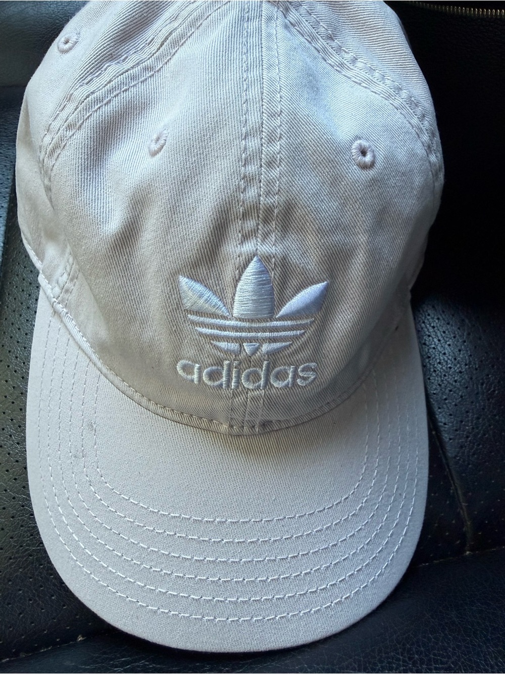 adidas White Trefoil Baseball Cap